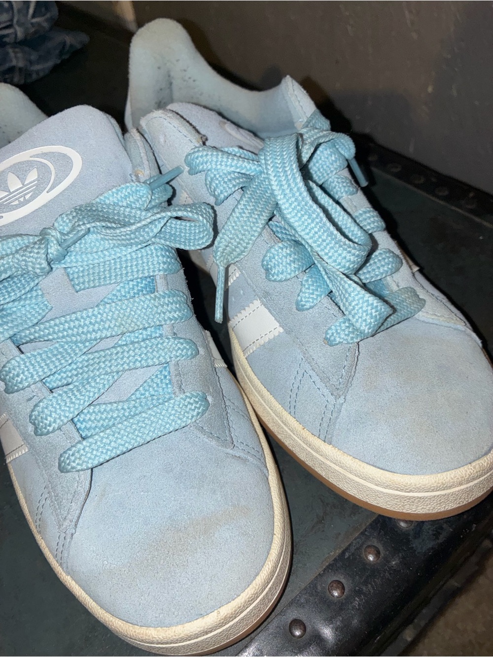 adidas Light Blue Suede Casual Sneakers